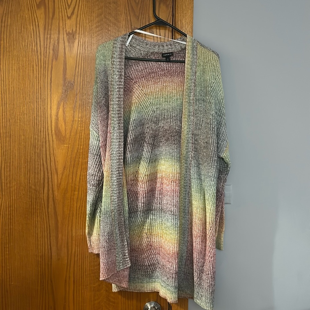 torrid rainbow cardigan